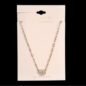 LC Lauren Conrad Rose Gold Chain Necklace with Crystal Pendant